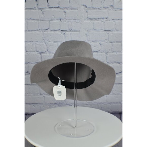 New World Market Wool Felt Fedora Hat Light Grey OS - Picture 5 of 7